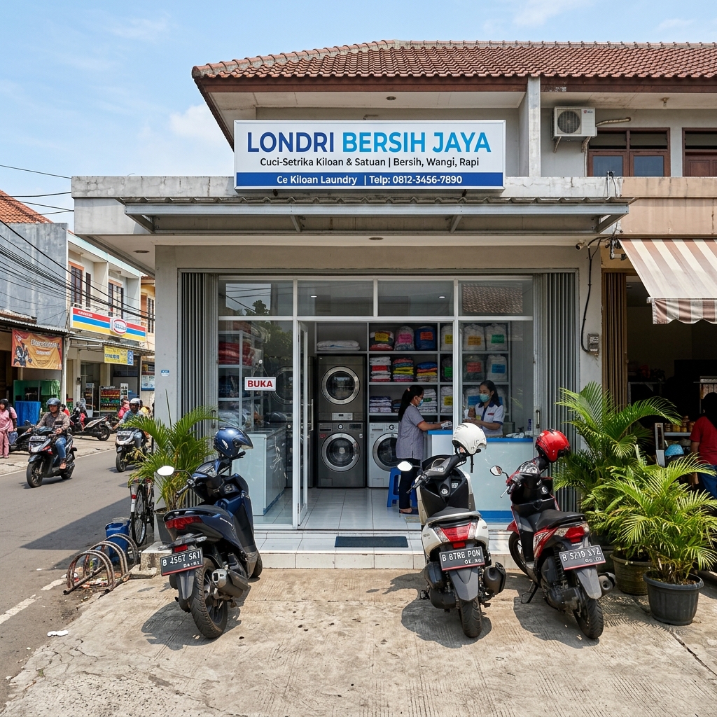 Local Laundry Shop Front